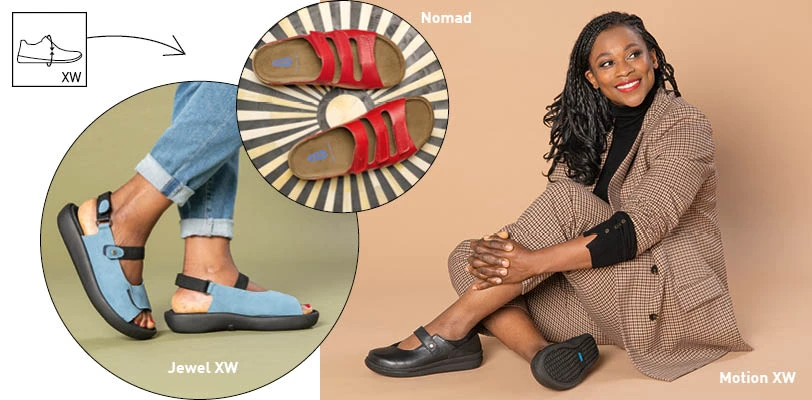 Extra width shoes