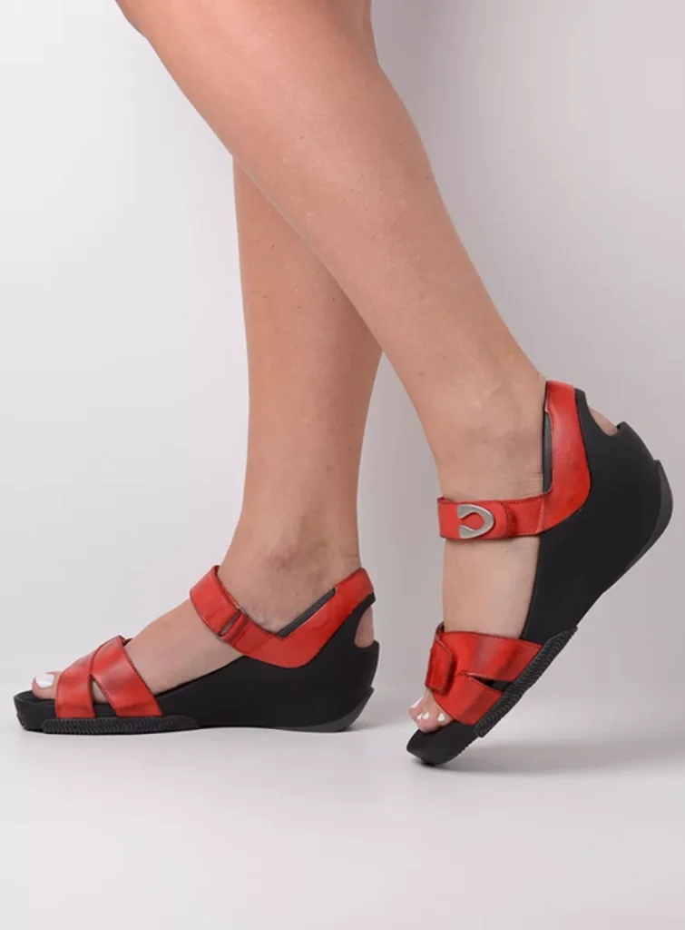 Wolky Sandal 0377520500 20500 red leather