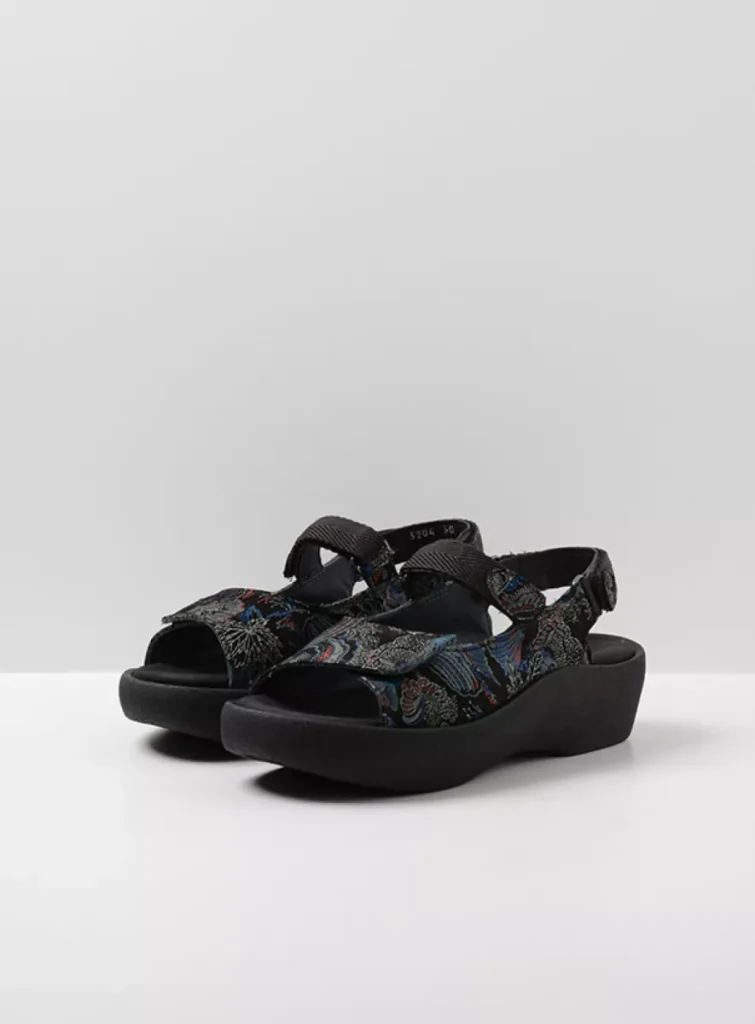 Wolky Sandals 0320468080 black-bleu suede