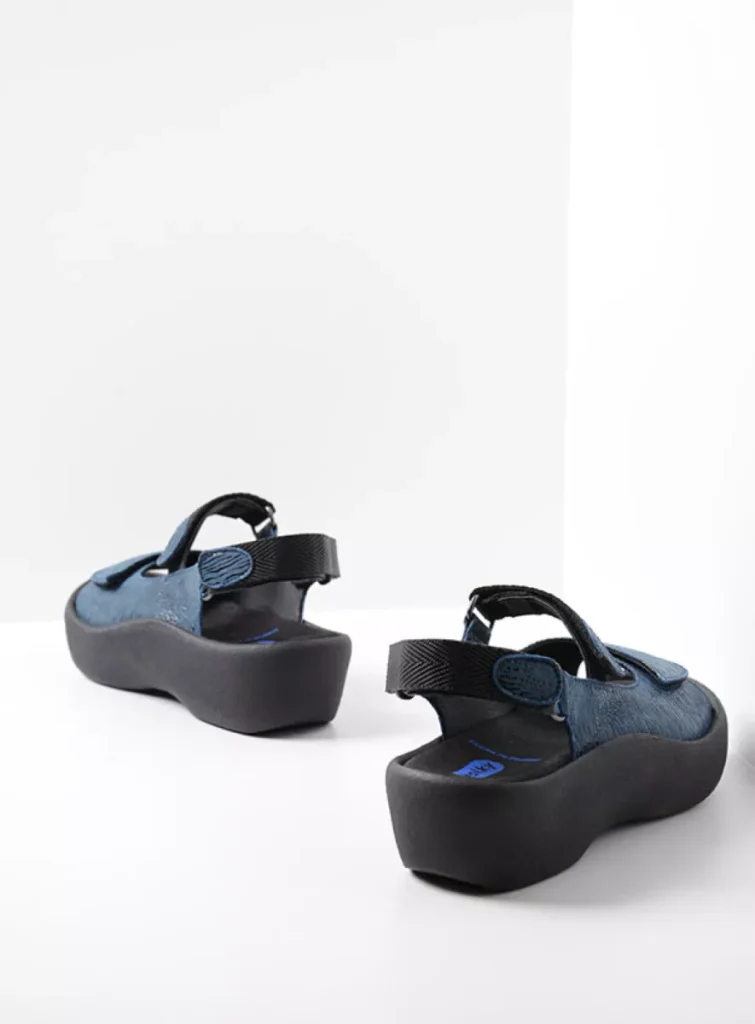 Wolky Sandals 0320470820 70820 blue canals leather