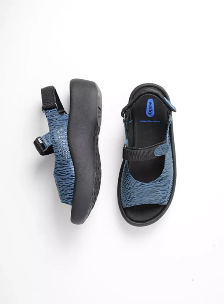 Wolky Sandals 0320470820 70820 blue canals leather