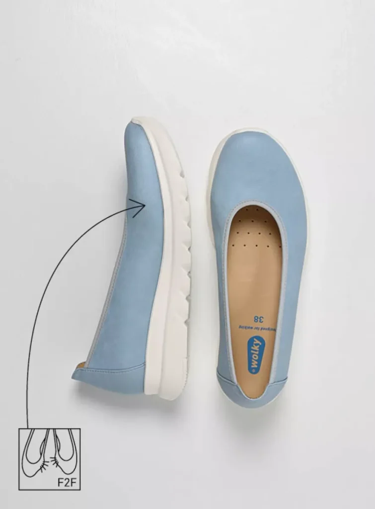 Wolky Flats 0212682806 82806 light blue vegan biocare