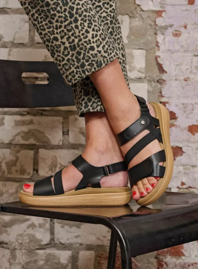 Wolky Open toe sandals 0193002000 02000 black vegan biocare