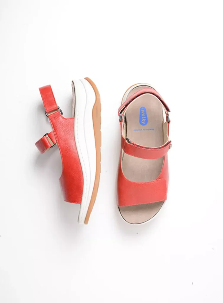 Wolky Sandals 0335007500 07500 red vegan biocare