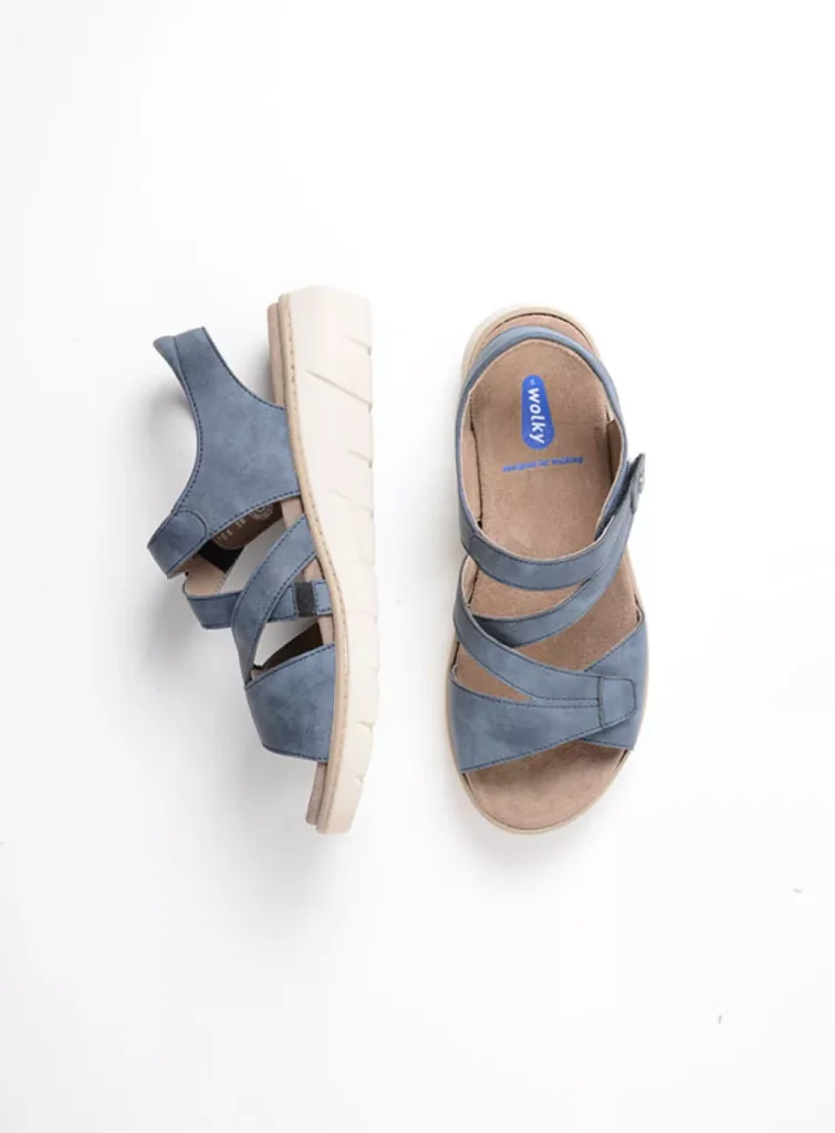 Wolky Sandals 0410605820 05820 denim vegan biocare