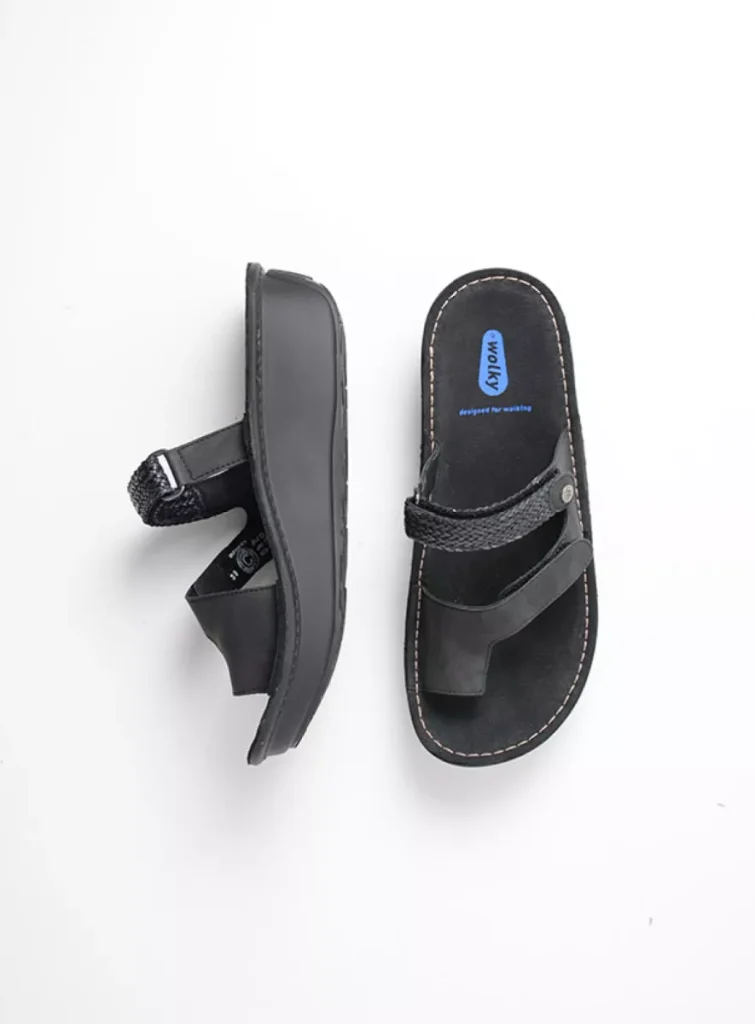 Wolky Sandals 0618305000 05000 black vegan biocare