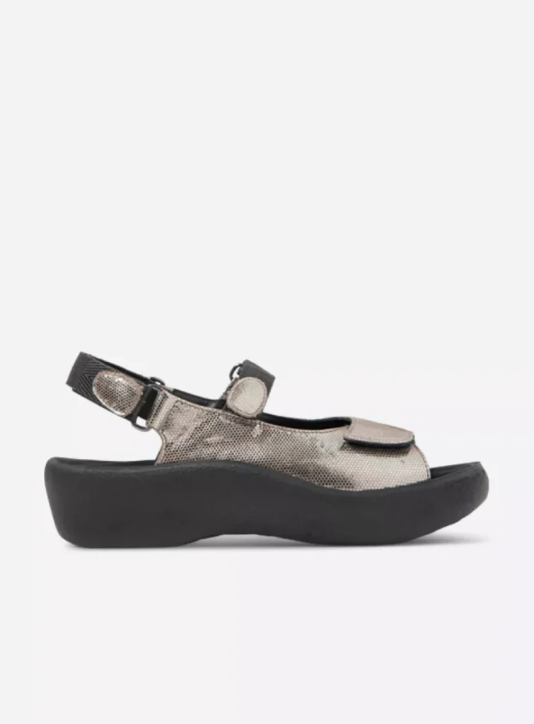 The iconic Jewel 9 Wolky Sandals 0320439280 39280 Metal Metallic Leather.webp
