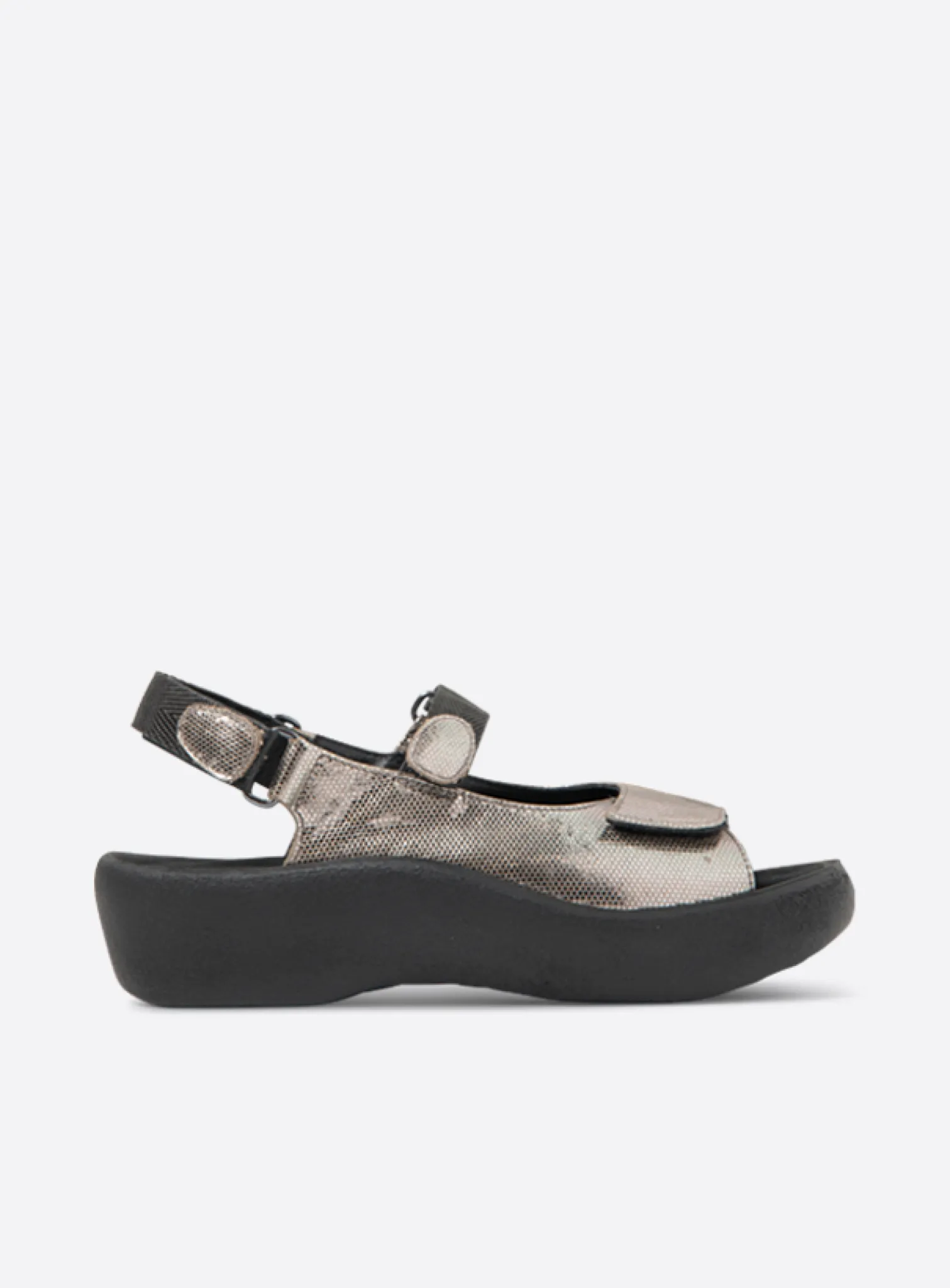 Wolky Jewel - metal metallic leather Sandals for women