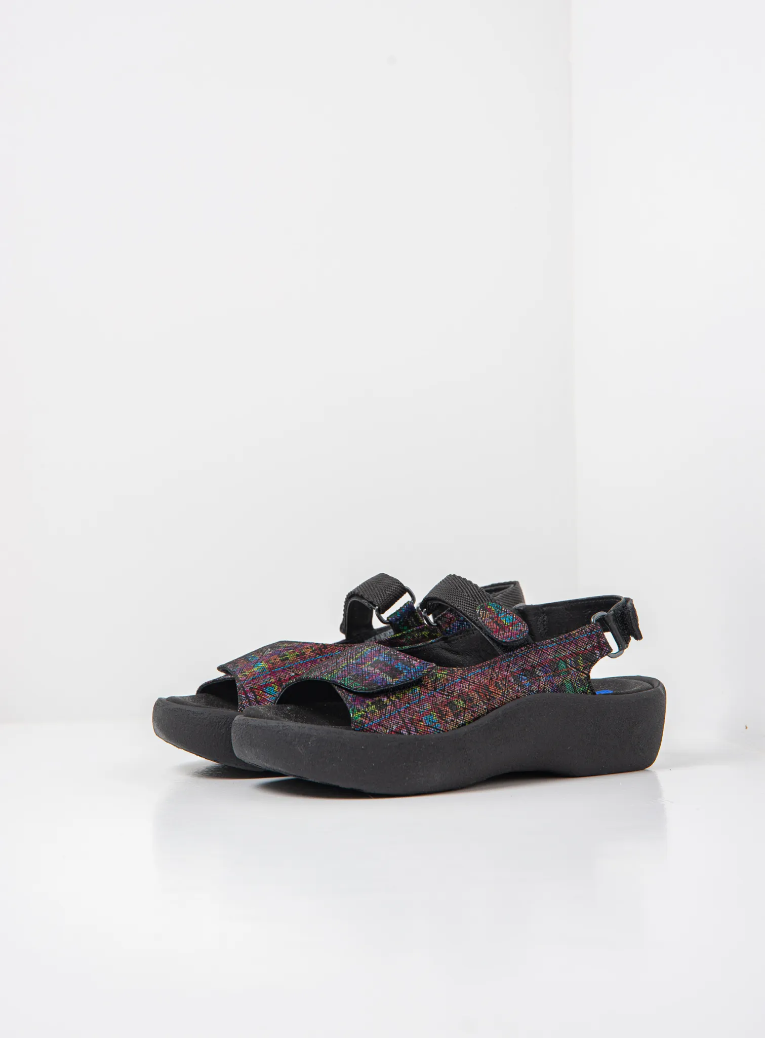 Wolky Jewel - black multi suede Sandals for women