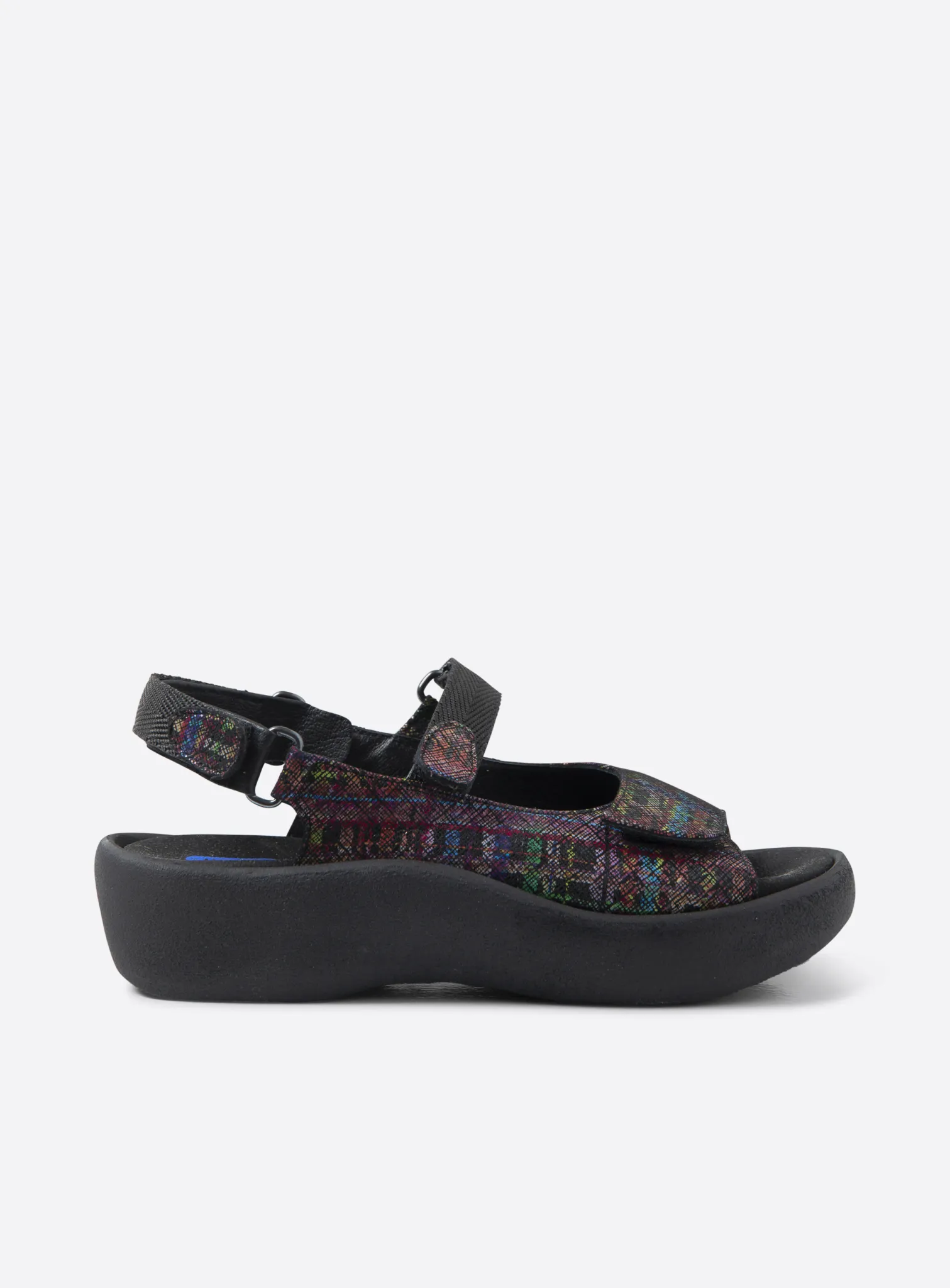 Wolky Jewel - black multi suede Sandals for women