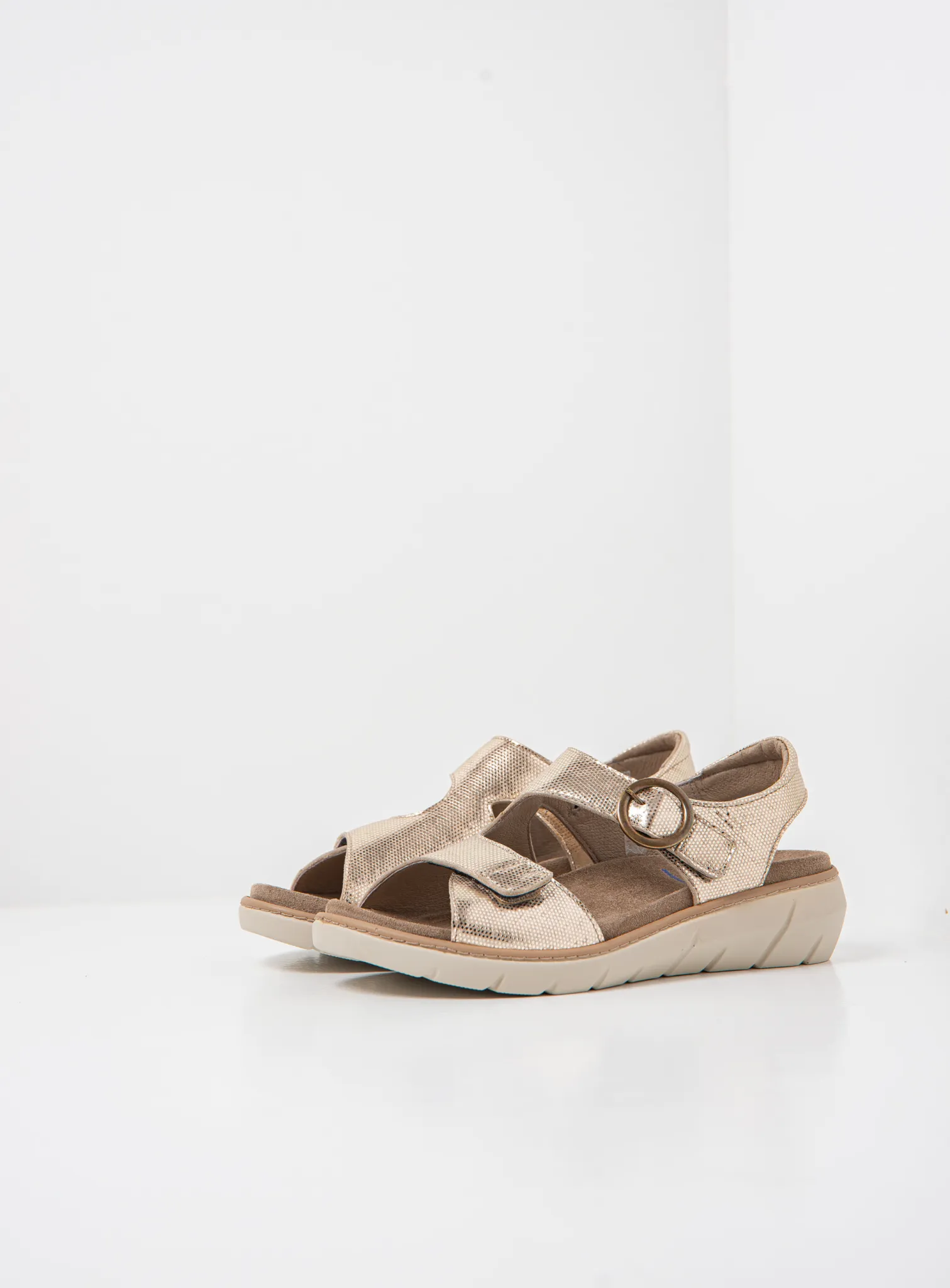 Wolky Leros - beige leather Sandals for women