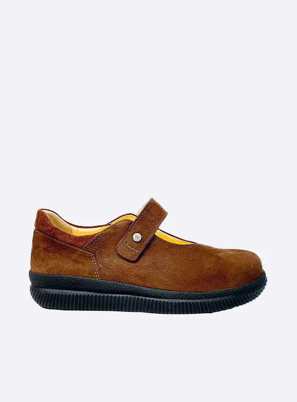 Wolky Motion XW - tobacco nubuck Mary Jane shoes for women