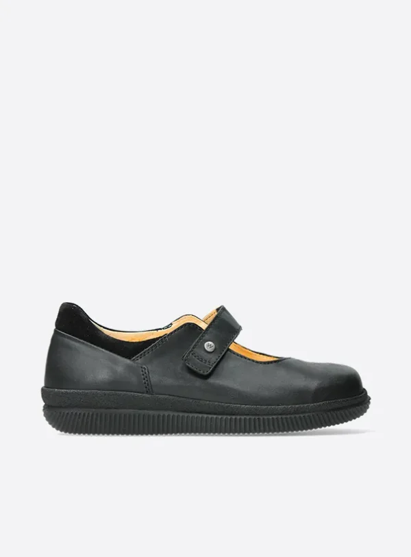 Wolky Motion XW - black leather Mary Jane shoes for women