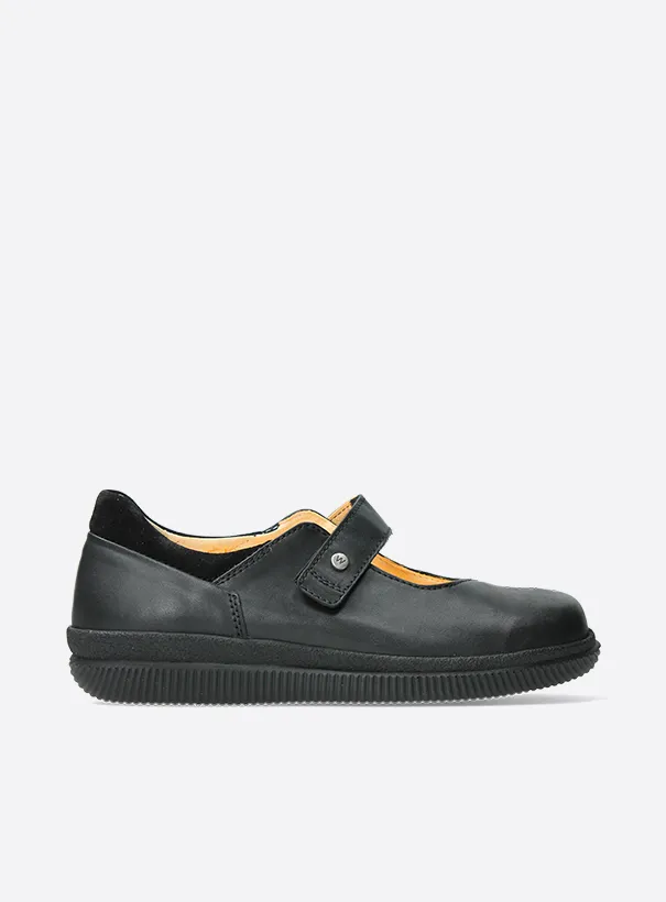 Wolky Motion XW - black leather Mary Jane shoes for women