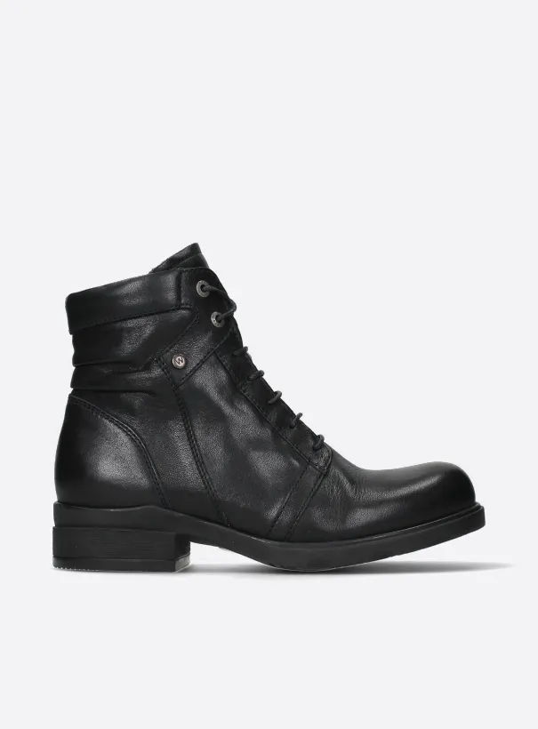 Wolky Center WR – black leather Boots for women