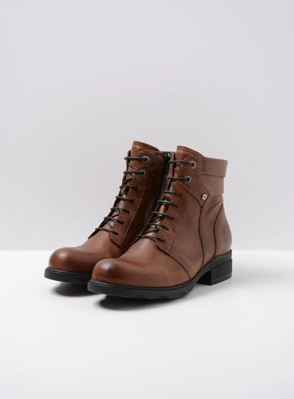 Wolky Center WR - cognac leather Boots for women