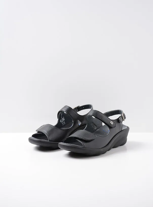 Wolky Scala - black vegan biocare Sandals for women