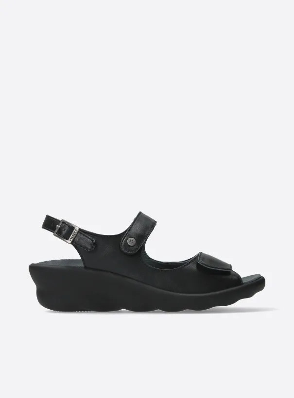 Wolky Scala - black vegan biocare Sandals for women