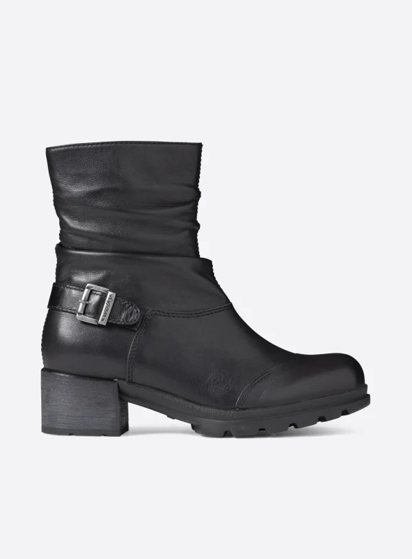 Wolky Troy WR - black leather Ankle support shoes for women