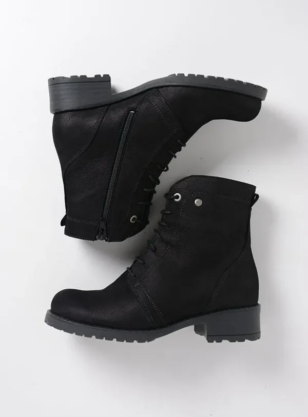 Wolky Quinta - black nubuck Ankle support shoes for women