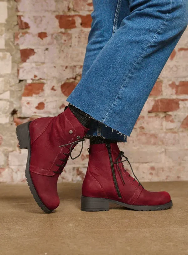 Wolky Quinta - oxblood nubuck Ankle support shoes for women