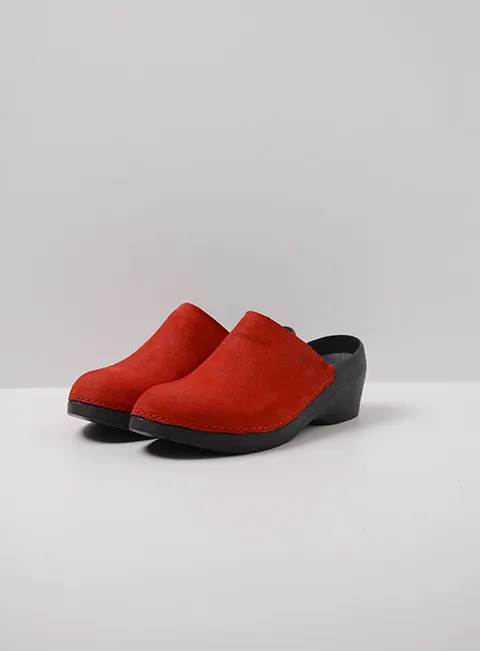 Wolky Pro Clog - red nubuck Clogs for women