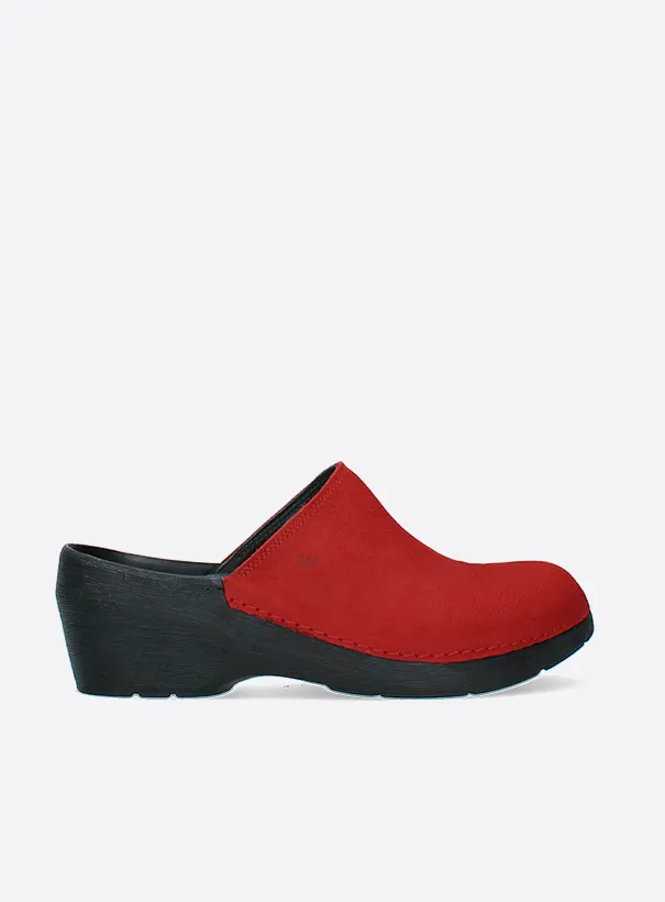 Wolky Pro Clog - red nubuck Clogs for women