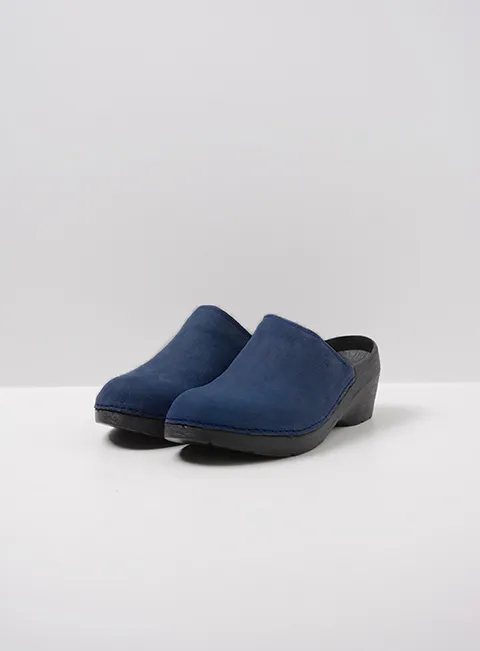 Wolky Pro Clog - blue nubuck Clogs for women