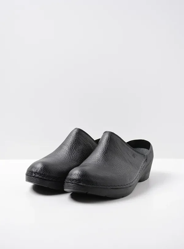 Wolky Pro Clog - black leather Clogs for women