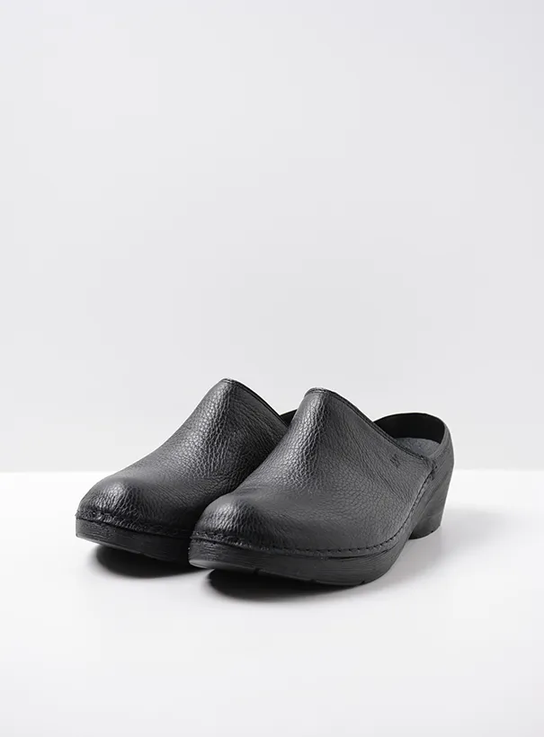 Wolky Pro Clog - black leather Clogs for women