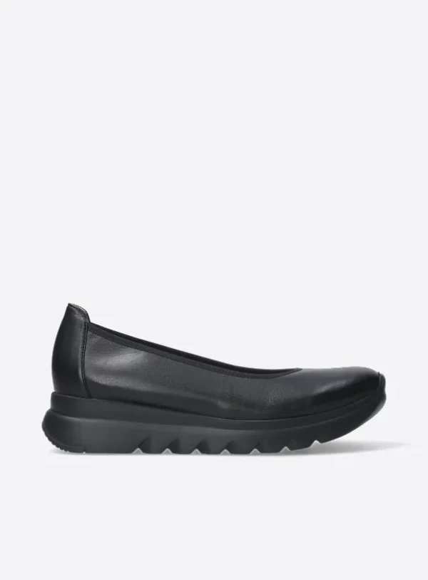 Wolky Snallerina - black vegan biocare Flats for women