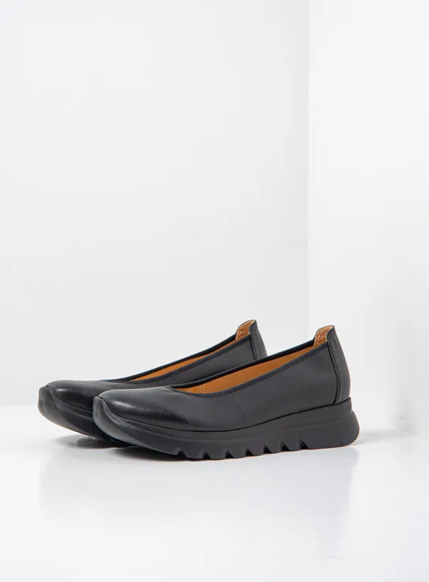 Wolky Snallerina - black vegan biocare Flats for women