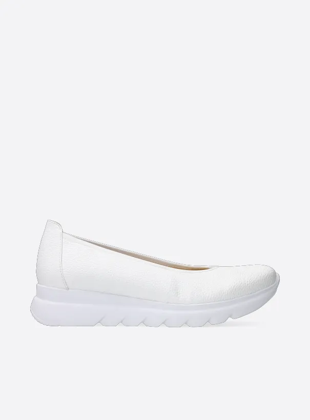 Wolky Snallerina F2F - white vegan biocare Flats for women