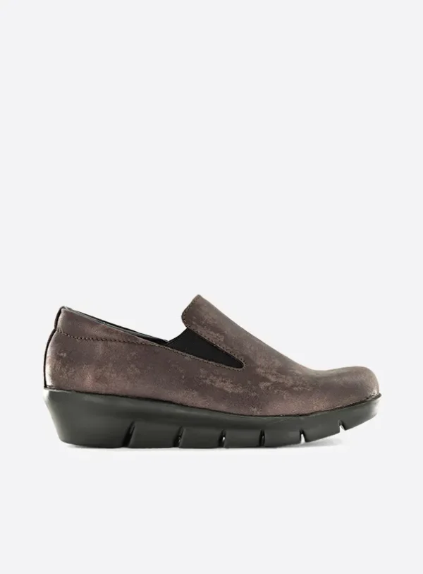 Wolky Mesita - mahogany brown nubuck Loafers for women