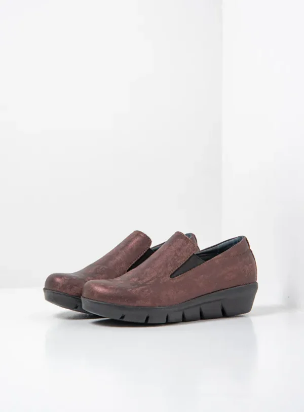 Wolky Mesita - mahogany brown nubuck Loafers for women