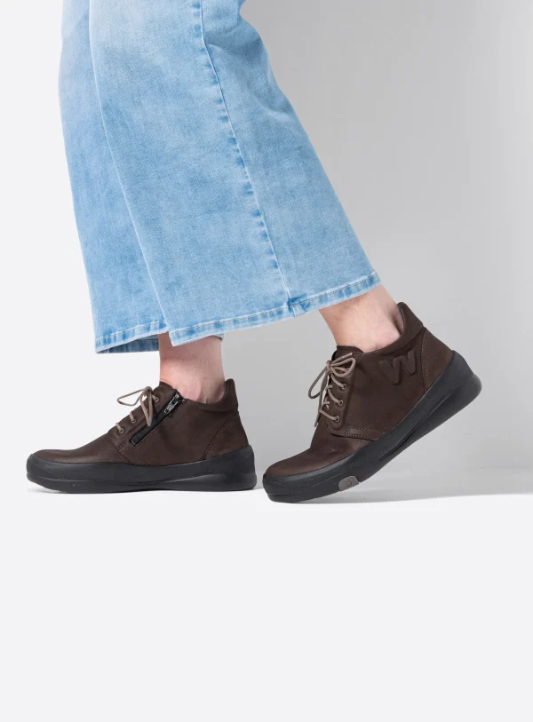 Wolky Fuse - brown nubuck Ankle support shoes for women