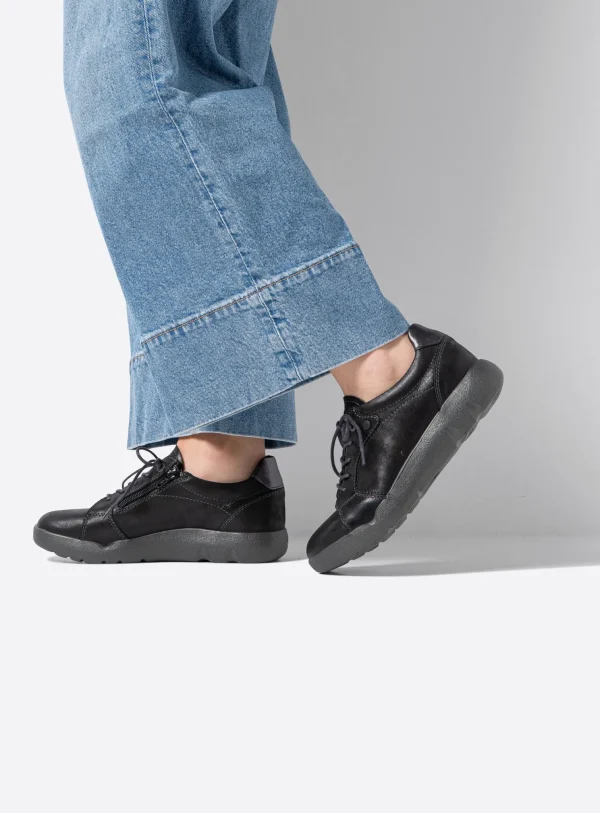 Wolky Lunvia - black effect leather Lace-up shoes for women