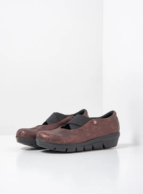 Wolky Cursa - mahogany brown nubuck Loafers for women