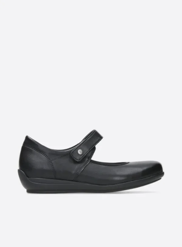 Wolky Noble F2F - black vegan biocare Mary Jane shoes for women