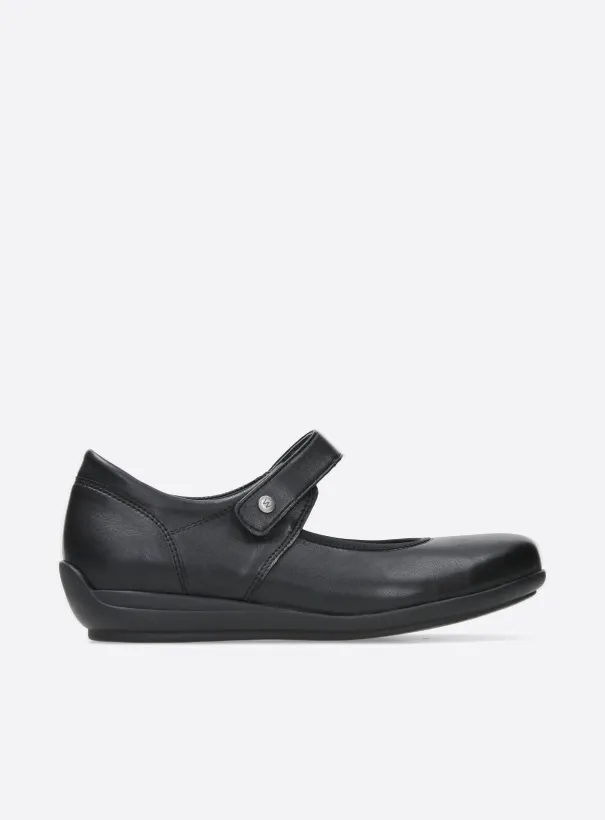 Wolky Noble F2F - black vegan biocare Mary Jane shoes for women
