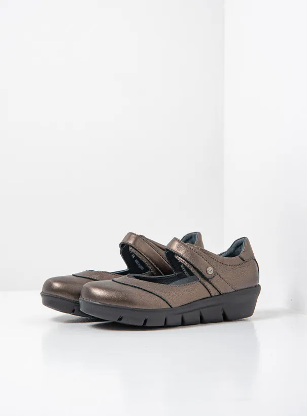 Wolky Lomita - inox leather Mary Jane shoes for women