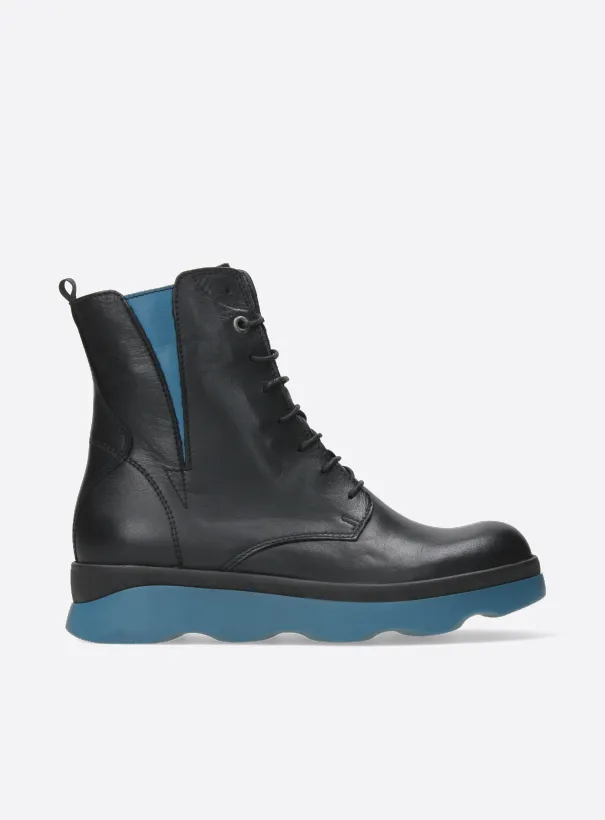 Wolky Akita WR - black/petrol leather Boots for women