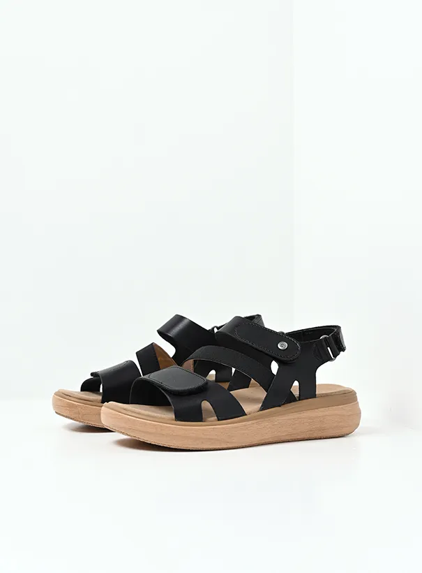 Wolky Amara - black vegan biocare Sandals for women