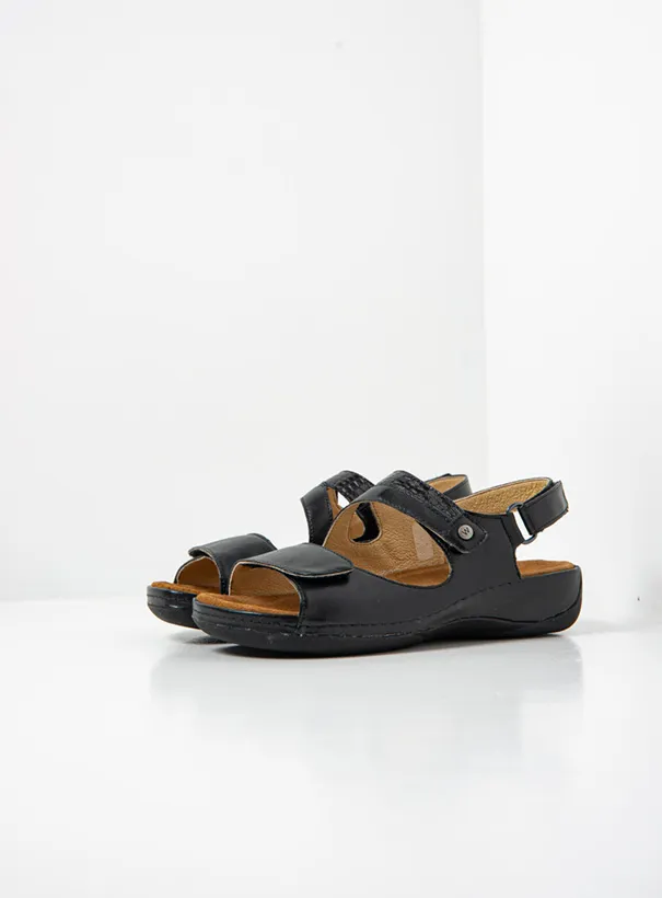 Wolky Liana - black vegan biocare Sandals for women
