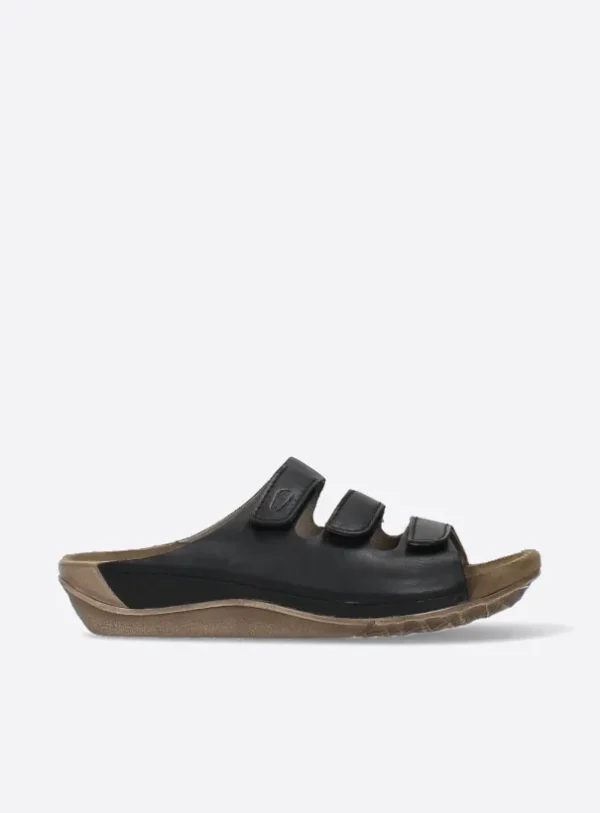Wolky Nomad - black leather Sandals for women