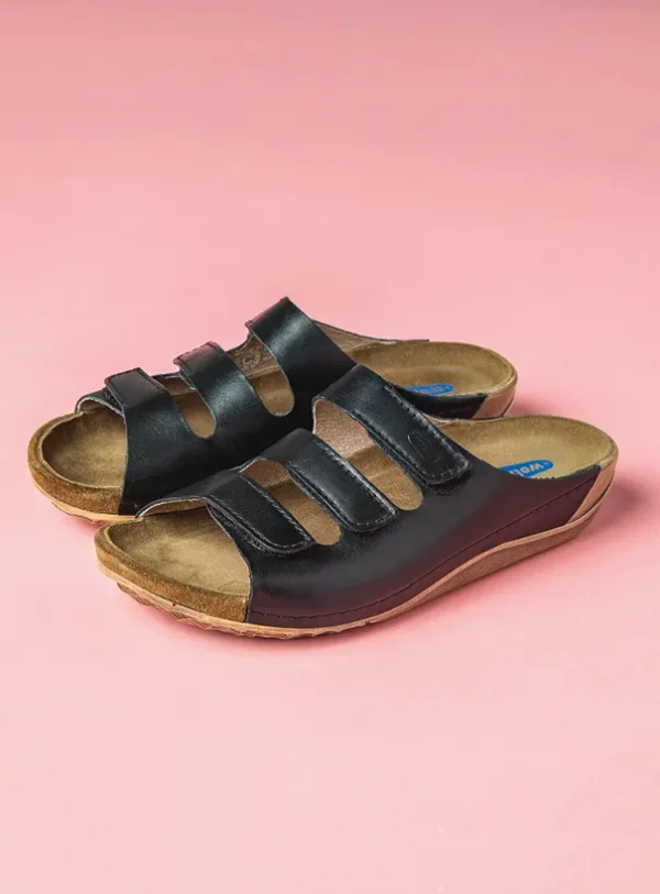 Wolky Nomad - black leather Sandals for women