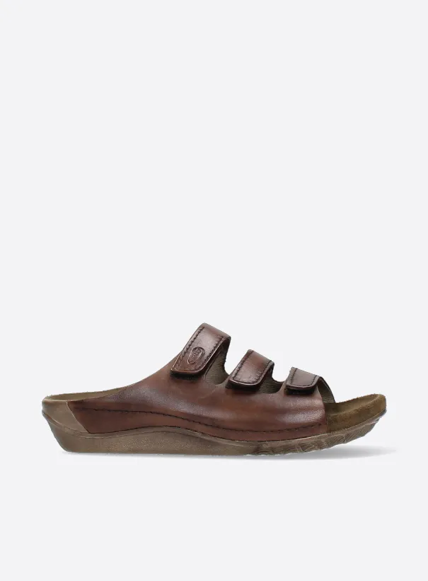 Wolky Nomad - cognac leather Sandals for women