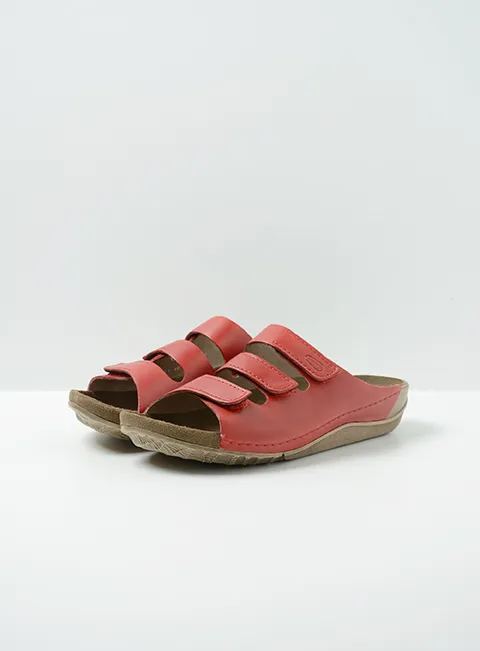 Wolky Nomad - red leather Sandals for women