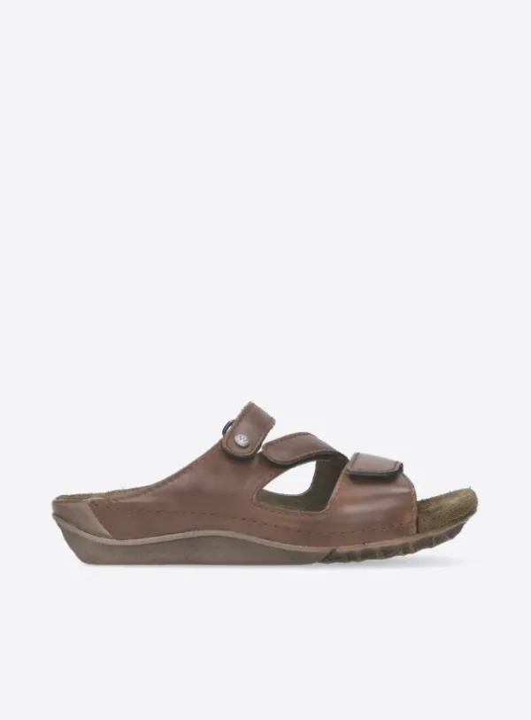 Wolky Jasper - cognac leather Sandals for women