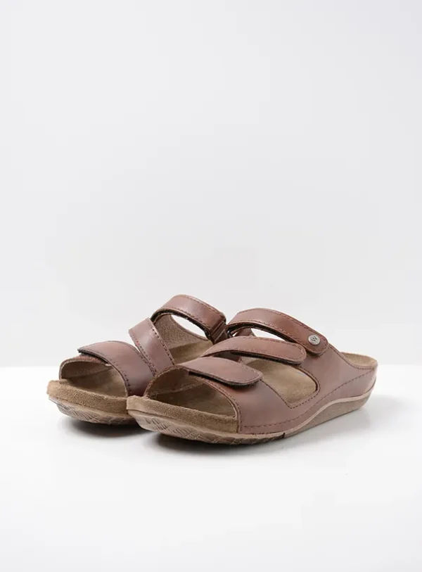 Wolky Jasper - cognac leather Sandals for women
